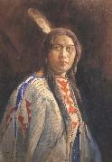 Percy Gray Indian Maiden (mk42) oil painting reproduction